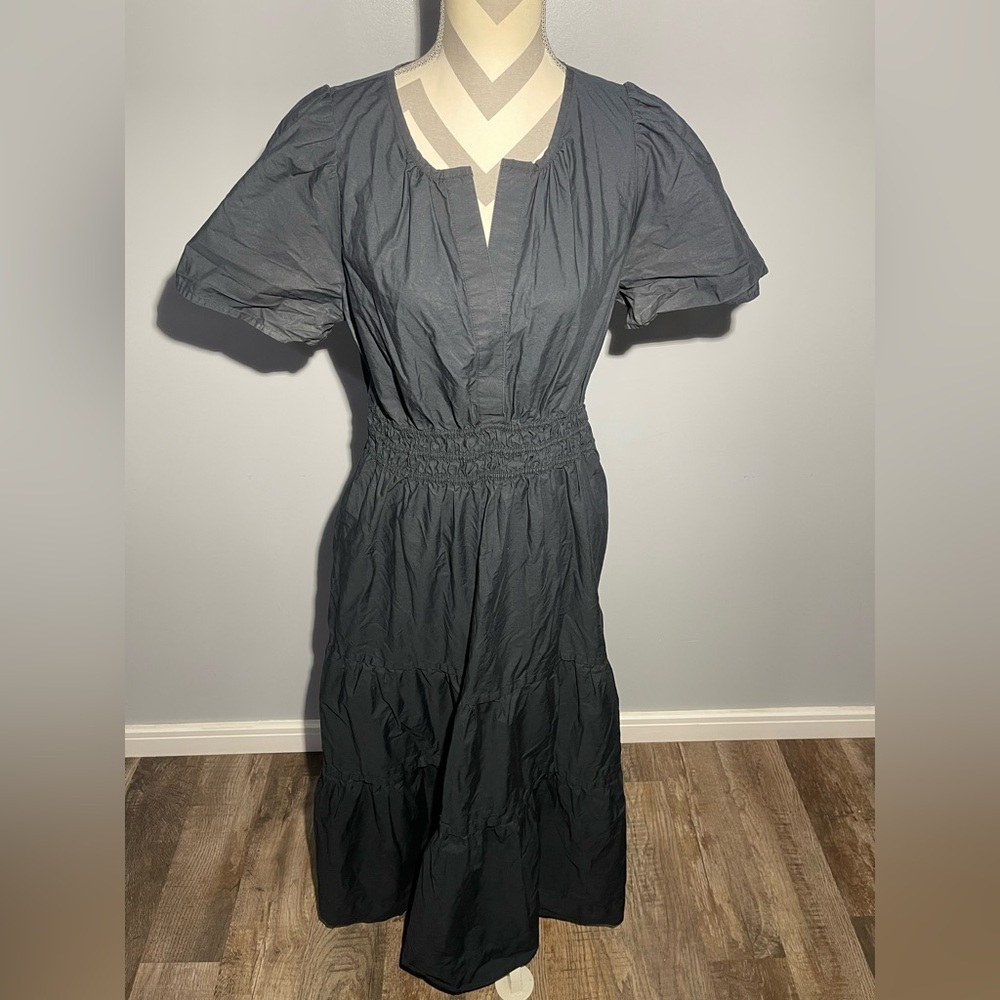 Anthropologie Charcoal Midi Dress